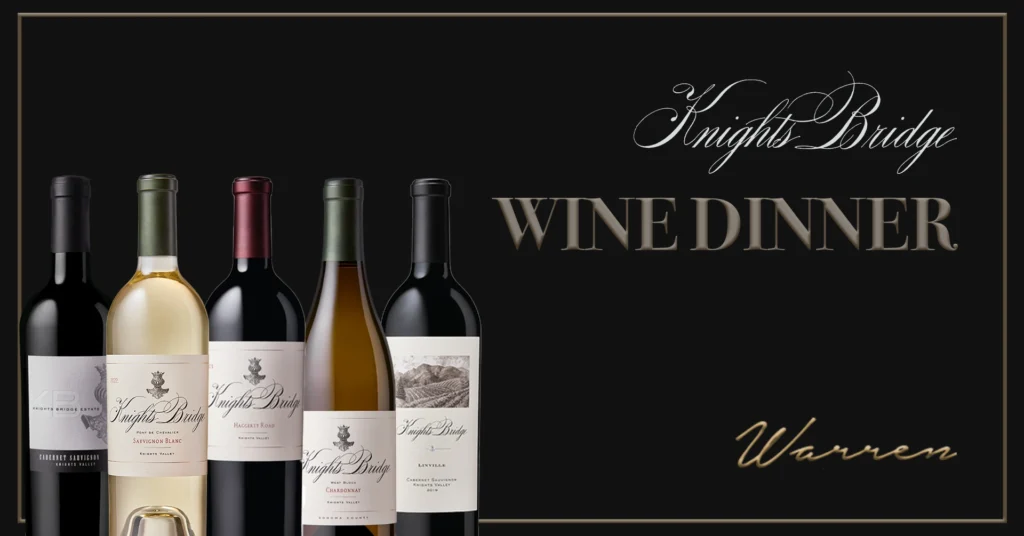 Banner image for the Knight's Bridge Tasting Dinner at Warren Naples on Thursday, January 16, 2025